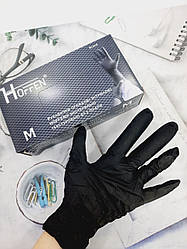Рукавички нітрилові М чорні 100 штук