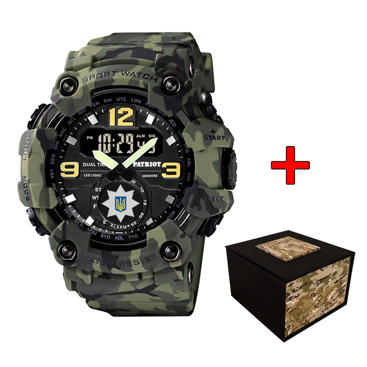 Patriot 004CMGRPO Поліція Зелений камуфляж + Коробка