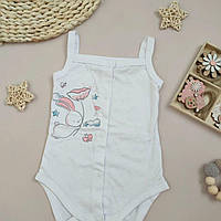 Боді-майка для новонародженої дівчинки з куліру, розмір 56, 62