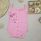Боді-майка для новонародженої дівчинки з куліру, розмір 56, 62, фото 2
