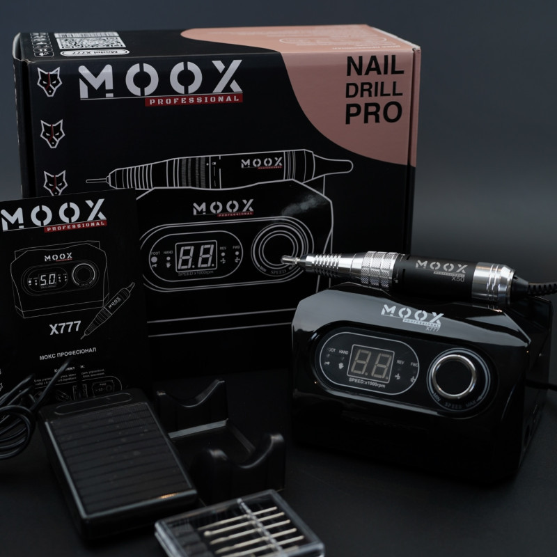 Фрезер для манікюру та педикюру MOOX X777 50000 об/хв, 70W, Black, фото 1