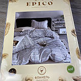 Постільна білизна Сімейний комплект з простирадлом на гумці з фланелі два підодіяльника, фото 2