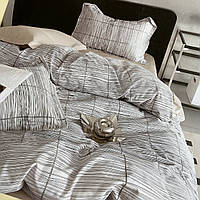 Постільна білизна Сімейний комплект з простирадлом на гумці з фланелі два підодіяльника