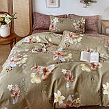 Постільна білизна Двоспальний комплект з простирадлом на гумці 160*200+20см, постільна білизна з фланелі розмір двоспальний, фото 6