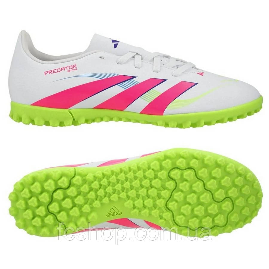 Дитячі сороконіжки Adidas Predator Club Turf Performance ID3806, Білий, Розмір (EU) — 33.5