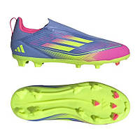 Футбольні бутси Adidas F50 League Laceless FG/MG GS IE3742, Синій, Розмір (EU) — 31