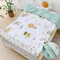 Ковдра дитяча літня Homefort 120 х 150 см (41116) Білий із зеленим