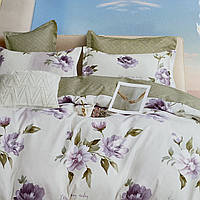 Постільна білизна Сімейний комплект з простирадлом на гумці з фланелі два підодіяльника