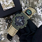 Patriot 005 Тризуб золото Army Green Паракордовий ремінець Khaki + Коробка., фото 3
