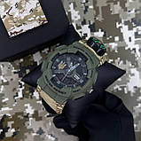 Patriot 005 Тризуб золото Army Green Паракордовий ремінець Khaki + Коробка., фото 4