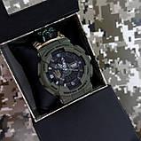 Patriot 005 Тризуб золото Army Green Паракордовий ремінець Khaki + Коробка., фото 5