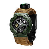 Patriot 005 Тризуб золото Army Green Паракордовий ремінець Khaki + Коробка., фото 7