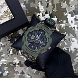 Patriot 005 Тризуб золото Army Green Паракордовий ремінець Camo Green + Коробка., фото 3