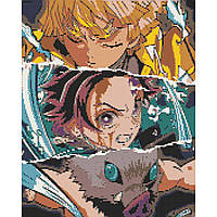 Алмазна мозаїка Зеніцу Агацума Камадо Танджіро - Клинок, який знищує демонів | Kimetsu no Yaiba