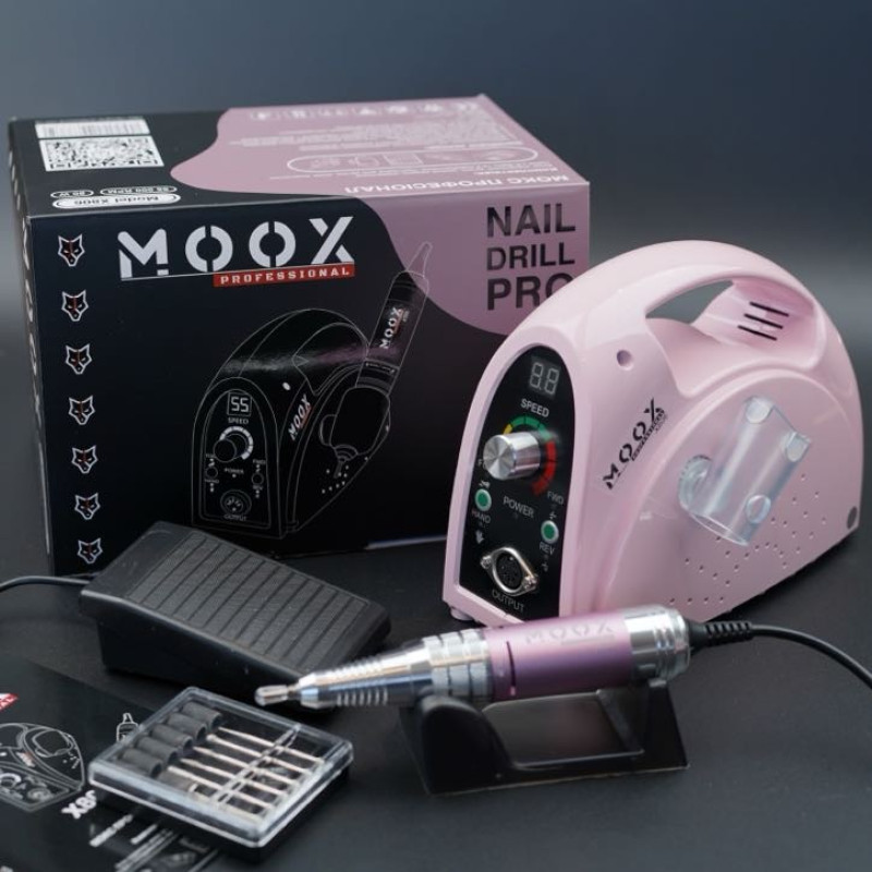 Фрезер для манікюру та педикюру MOOX X 806 55 000 об/хв, 80 W, Pink, фото 1