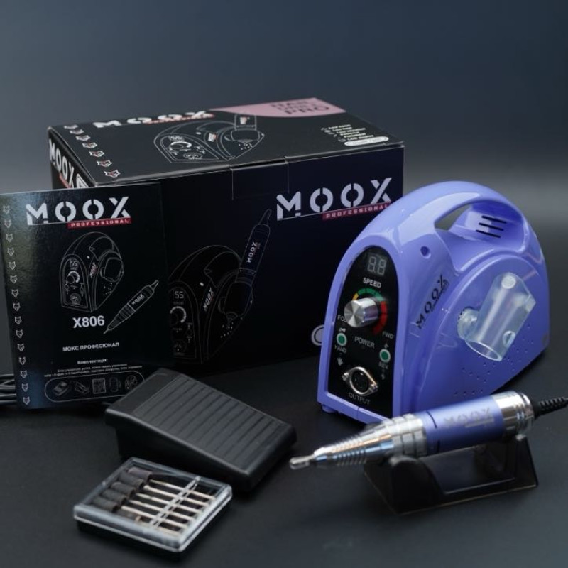 Фрезер для манікюру та педикюру MOOX X 806 55 000 об/хв, 80 W, Purple, фото 1