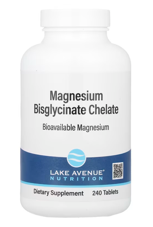 Хелат бісгліцинату магнію Lake Avenue Nutrition Magnesium Bisglycinate Chelate 100 мг 240 таб