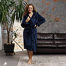 Турецький жіночий банний махровий халат з капюшоном від виробника, Красиві домашні жіночі халати, фото 9