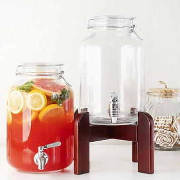 Лимонадник 5л Bormioli з пластиковим краном БЕЗ_ПІДСТАВКИ / З ПІДСТАВКОЮ Код/Артикул 186 B5C-PHR