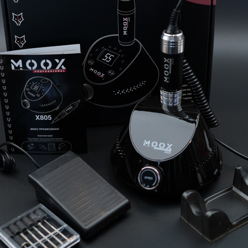 Фрезер для манікюру та педикюру MOOX X 805 55 000 об/хв, 80 W, Black, фото 1