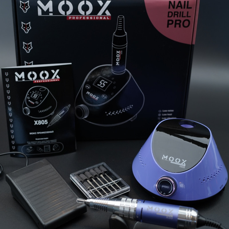 Фрезер для манікюру та педикюру MOOX X 805 55 000 об/хв, 80 W, Purple, фото 1