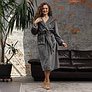 Якісний жіночий банний домашній махровий халат з капюшоном від виробника, Турецькі Халати, фото 8