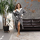 Жіночий довгий махровий банний халат Туреччина від виробника, Халати жіночі теплі, фото 3