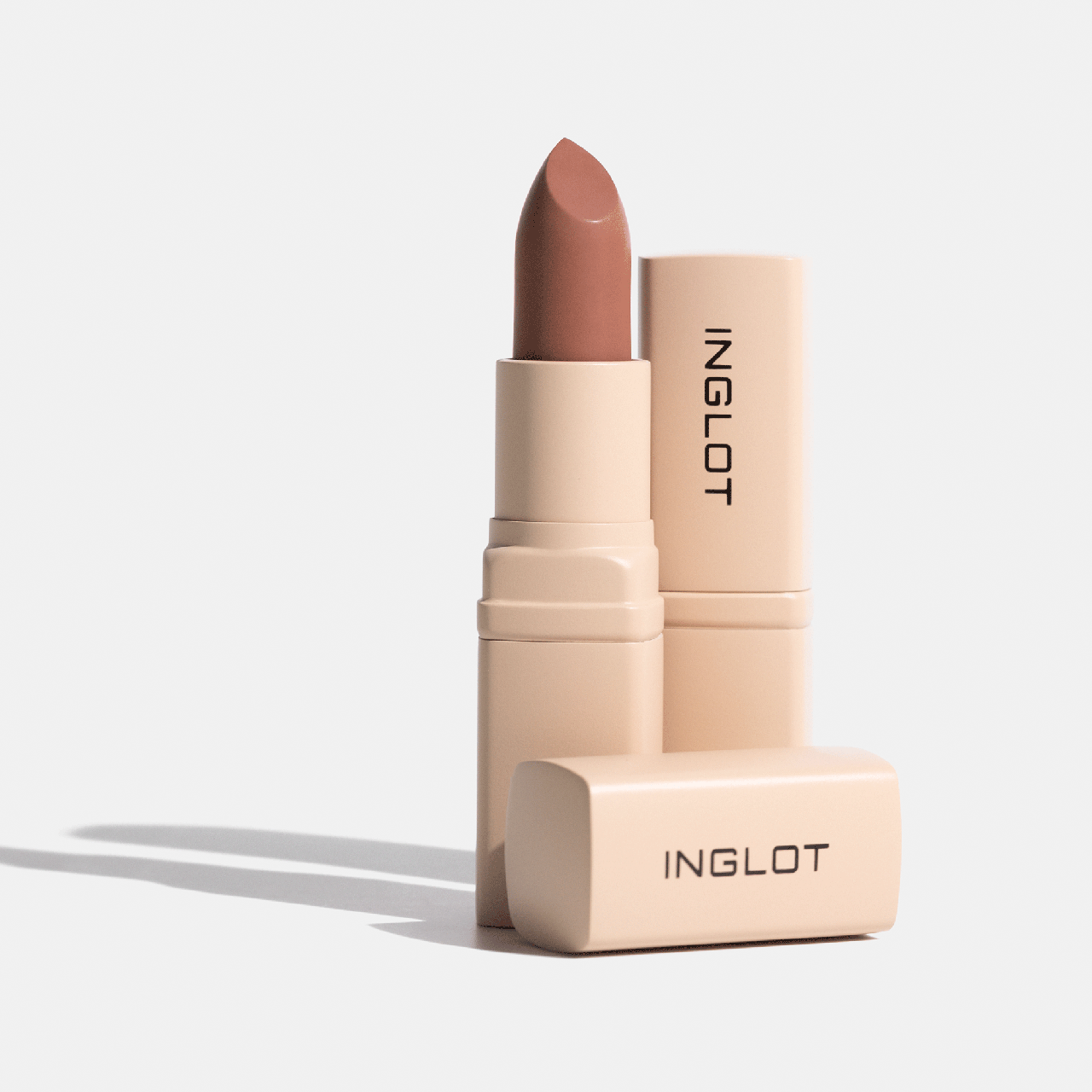 Кремова помада для губ Inglot Creamy Soft Lipstick Warm Caramel 502 Карамельно-нюдовий