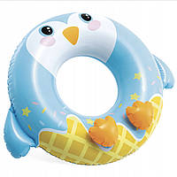 Надувне коло для плавання Пінгвін Intex 59266 91х76 см від 8 років