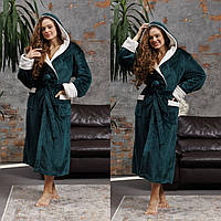 Турецький довгий махровий банний халат з капюшоном від виробника, Халати для дому