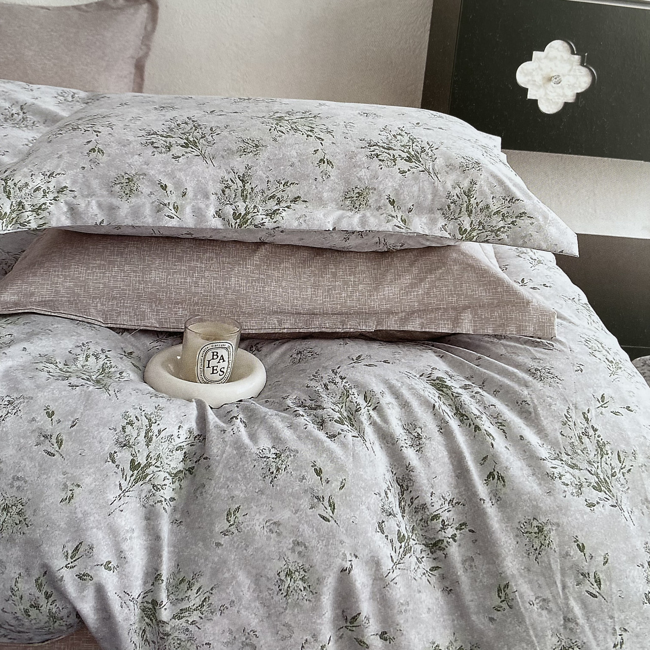 Постільна білизна Сімейний комплект з простирадлом на гумці з фланелі два підодіяльника, фото 1