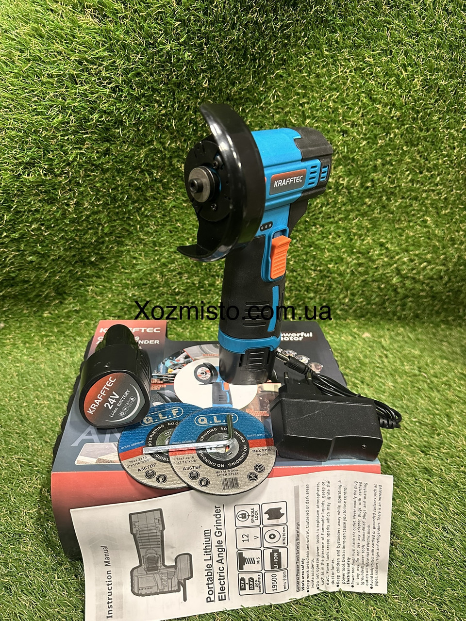 Болгарка акумуляторна Krafftec PGA-24 (безщіткова)