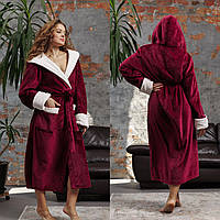 Домашній махровий жіночий халат банний з капюшоном від виробника, Махрові турецькі жіночі халати