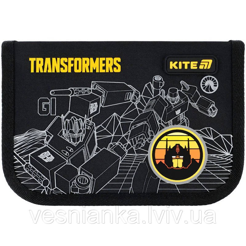 Шкільний пенал книжка 1 відділення з відворотом "Tansformers" TF25-621 Kite