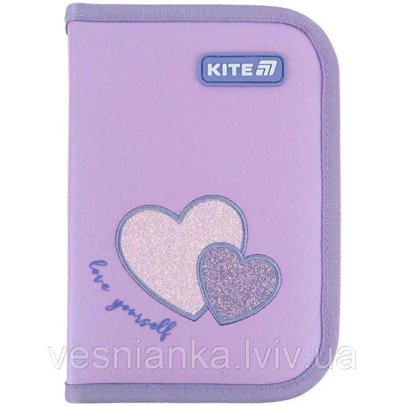 Шкільний пенал книжка 1 відділення з відворотом "Sweetheart" K25-621-1 Kite