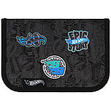 Шкільний пенал книжка 1 відділення з відворотом "Hot Wheels" HW25-621 Kite, фото 2