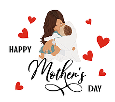 Наліпка на коробку-сюрприз - Happy Mother's day