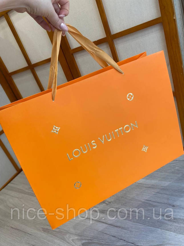 Подарунковий пакет Louis Vuitton жовтий, горизонт, мах, фото 1