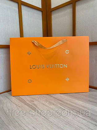 Подарунковий пакет Louis Vuitton жовтий, горизонт, мах, фото 2