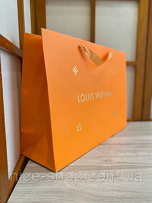 Подарунковий пакет Louis Vuitton жовтий, горизонт, мах, фото 3