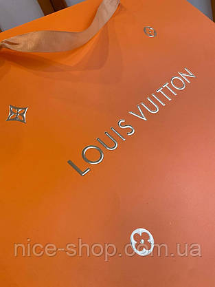 Подарунковий пакет Louis Vuitton жовтий, горизонт, мах, фото 4