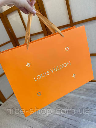 Подарунковий пакет Louis Vuitton жовтий, горизонт, мах, фото 5