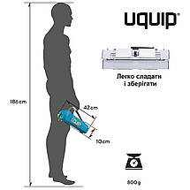Туристичний міні-столик Uquip Handy Silver | Алюмінієвий розкладний стіл для кемпінгу, пікніків, риболовлі, фото 3