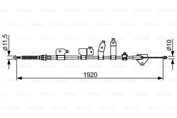Трос ручного гальма BOSCH 1987482438 Toyota Auris, Corolla 4642002121