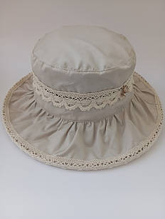 Капелюх жіночий літній 56,58, Шляпка з бавовни із полями