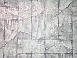 Шпалери вінілові 10.05 × 1.06 м 1576-03, сірі з імітацією бетону для вітальні, кухні, коридору, офісу, передпокою, фото 6
