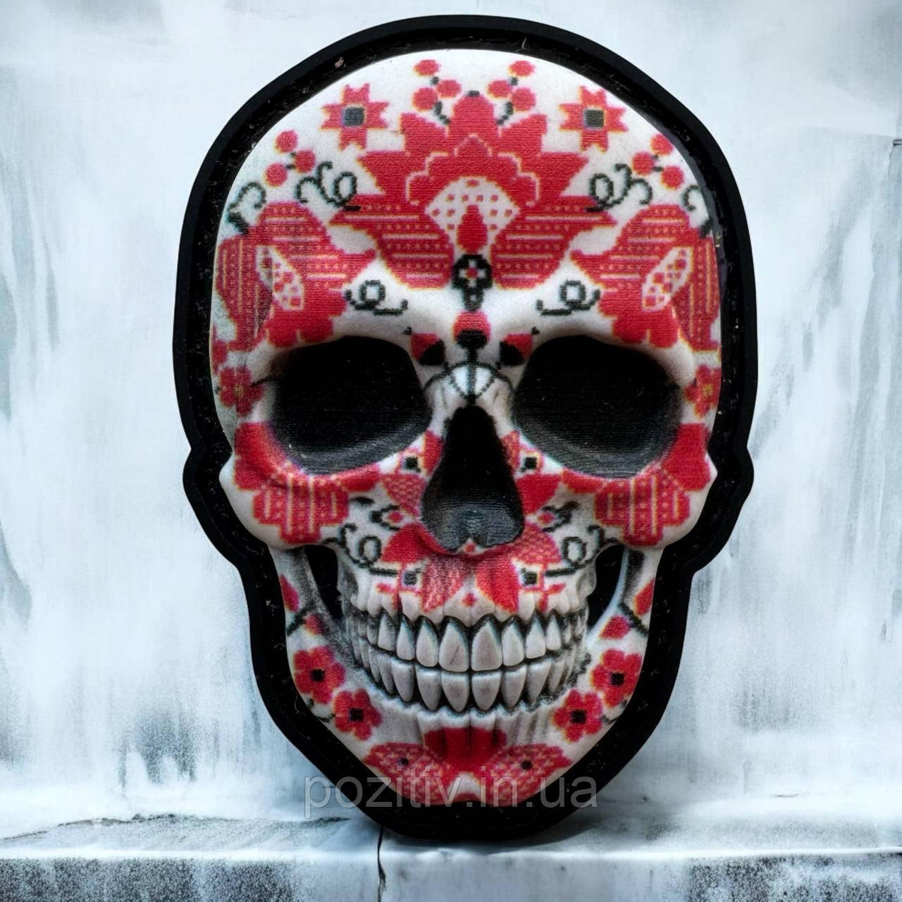 Шеврон Маска Орнамент 3D ПВХ на липучці, фото 1