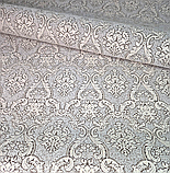 Шпалери вінілові 10.05 × 1.06 м 3620-12, сіро-бежеві з класичним орнаментом для вітальні, спальні, передпокою, фото 6