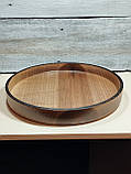 Дерев'яний піднос, таця для подачі страв Горіх . Діаметр 31см, фото 2