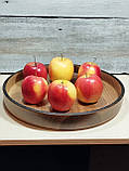 Дерев'яний піднос, таця для подачі страв Горіх . Діаметр 31см, фото 4